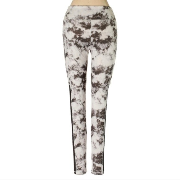 Hollister Active Leggings Size XS Grey White Black Sheer Mesh Side Panel Pocket - Picture 2 of 10